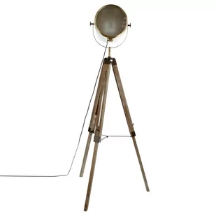 Atmosphera Lampa podłogowa trójnóg brązowa industrialna w kształcie reflektora - Lampy pozostałe - miniaturka - grafika 1