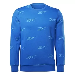 Reebok Męska bluza z nadrukiem na całej powierzchni, kolor niebieski (Vector Blue), S, Niebieski wektorowy, S - Bluzy męskie - miniaturka - grafika 1