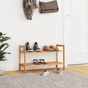 Vidaxl Stojak Na Buty, 69X27X41 Cm, Lity Orzech Włoski - Wieszaki i stojaki - miniaturka - grafika 1