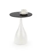 Ławy i stoliki kawowe - PATRIZIA ŁAWA BLAT - CZARNY MARMUR, NOGA - BIAŁY - miniaturka - grafika 1