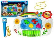 Instrumenty muzyczne dla dzieci - Lean Toys Pianinko Elektroniczne Kwiatki Połącz z telefonem - miniaturka - grafika 1