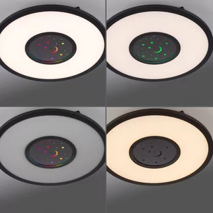 Paul Neuhaus Czarna lampa sufitowa z diodami LED RGBW z pilotem - Plamen - Lampy sufitowe - miniaturka - grafika 2