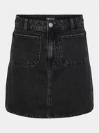 Spódnice - Pieces Spódnica jeansowa Sky 17147301 Czarny Regular Fit - miniaturka - grafika 1