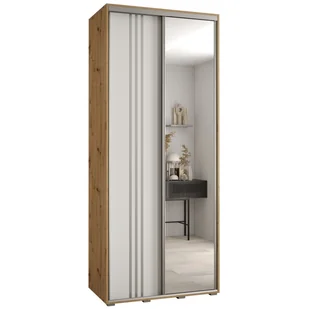 Szafa przesuwna z lustrem wysoka Davos 7 120 głębokość 45 cm wysokość 235,2 cm - Szafy - miniaturka - grafika 1