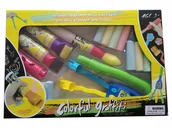 Zabawki kreatywne - KREDA KOLOROWA CHODNIKOWA DO TABLIC + AKCESORIA - miniaturka - grafika 1