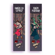 Zakładki do książek - Zakładka kartonowa - Uważaj co czytasz! - gadżet - miniaturka - grafika 1