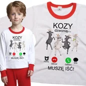 Piżamy dla dziewczynek - Piżama dziecięca Muszę Iść Kozy Dzwonią 86/92 - VoloDonum - miniaturka - grafika 1