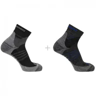 Odzież trekkingowa damska - Skarpety trekkingowe Salomon X Ultra Access Quarter 2 pary, wełna merino - miniaturka - grafika 1
