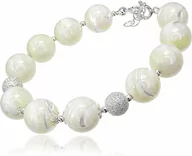 Bransoletki - MASA PERŁOWA WYJĄTKOWA BRANSOLETKA SREBRO - miniaturka - grafika 1