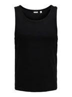 Koszulki męskie - Only & Sons Tank top Tanner 22030217 Czarny Regular Fit - miniaturka - grafika 1
