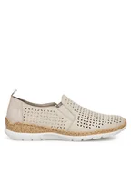 Półbuty damskie - Rieker Półbuty N4251-60 Beżowy - miniaturka - grafika 1