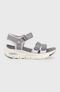 Skechers sandały Arch Fit Fresh Bloom damskie kolor szary na platformie - Sandały damskie - miniaturka - grafika 1