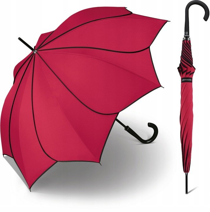 Pierre Cardin, Parasol damski, czerwono-czarny