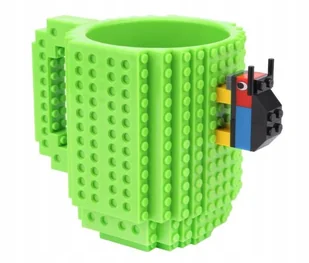 Kubek Klockowy + Klocki 350ml - Zielony - Kubki dla dzieci - miniaturka - grafika 1
