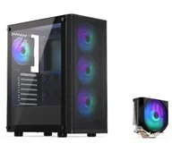 Obudowy komputerowe - Endorfy Ventum 200 ARGB Czarny + Spartan 5 MAX ARGB Czarny KTOBA014A004 - miniaturka - grafika 1