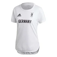 Koszulki i topy damskie - adidas adidas Damski t-shirt Ger H.rdy biały czarny/biały 46 FS0078 - miniaturka - grafika 1