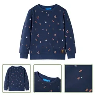 Bluzy dla dziewczynek - Bluza dziecięca - granatowy melanż - 104 - Bluza Dla Dziecka - miniaturka - grafika 1