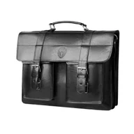 Teczki i aktówki - Czarna pojemna Torba Skórzana Do Pracy dokumenty studia ORLOVSKY s06 skóra - miniaturka - grafika 1