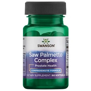 Swanson Saw Palmetto Complex, suplement diety, 60 kapsułek |  !!! 3522941 - Układ moczowy i płciowy - miniaturka - grafika 1