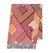 Apaszki i szaliki męskie - Wzorzysty damski szal wąski multikolor - miniaturka - grafika 1