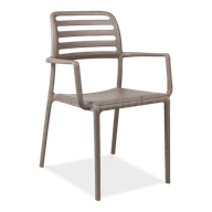 Krzesła - D2.Design Krzesło Costa z podłokietnikami brązowe jasne 96689 - miniaturka - grafika 1