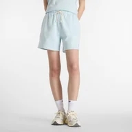 Spodnie sportowe damskie - Spodenki damskie New Balance WS41508FRL niebieskie - miniaturka - grafika 1