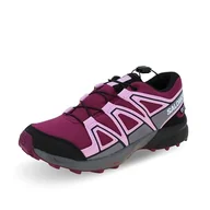 Buty dla chłopców - Salomon Speedcross CLIMASALOMON wodoodporne buty turystyczne, bukiet orchidei, kolor śliwkowy, kaspia, czarne, rozmiar 37, Śliwkowy bukiet orchidei Caspia, czarny, 4.5 UK - miniaturka - grafika 1