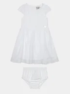 Sukienki i spódniczki dla dziewczynek - Guess Sukienka elegancka A4RK01 WFYM0 Biały Regular Fit - miniaturka - grafika 1