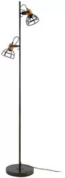 Lindby - Arinthea Lampa Podłogowa Wood/Black Lindby - Lampy stojące - miniaturka - grafika 1
