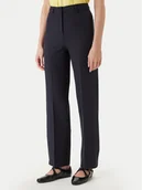 Spodnie damskie - Morgan Spodnie materiałowe 242-POYA.F Granatowy Straight Fit - miniaturka - grafika 1