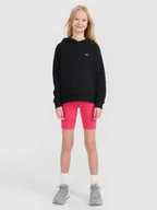 Spodnie i spodenki dla dziewczynek - 4F Legginsy kolarki dzianinowe dziewczęce - różowe 122 (6-7 lat) - miniaturka - grafika 1