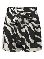 Spodenki damskie - ONLY Szorty "Nova" w kolorze czarno-białym - miniaturka - grafika 1