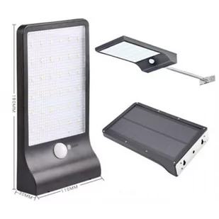 Lampa solarna LED ogrodowa balkonowa czujnik ruchu zmierzchu 5.5V 2.5W 3,7V 2000mAh WMC - Lampy ogrodowe - miniaturka - grafika 1
