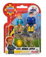 Figurki dla dzieci - Strażak Sam, 2 figurki  IV, Norman+Elvis+Nipper - miniaturka - grafika 1