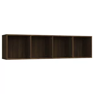 Lumarko Regał na książki pod TV, brązowy dąb, 143x30x36 cm - Półki do salonu - miniaturka - grafika 3