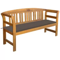 Ławki ogrodowe - vidaXL Ławka ogrodowa z poduszką, 157 cm, lite drewno akacjowe 3064274 - miniaturka - grafika 1