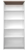 Półki do salonu - Biały wysoki otwarty regał z półkami H7-N53 - miniaturka - grafika 1