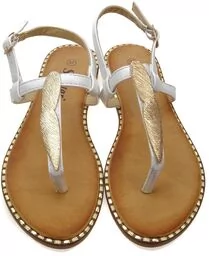 Sandały damskie japonki 163P białe - Sandały damskie - miniaturka - grafika 1