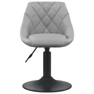 Taborety i hokery - vidaXL Stołek barowy, jasnoszary, obity aksamitem - miniaturka - grafika 1