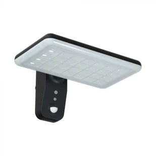 Kinkiet Zewnętrzny Solarny V-Tac 15W Czunik Ruchu Cct Ip65 Czarny Vt-414 4000K-6000K 2000Lm - Lampy ogrodowe - miniaturka - grafika 1
