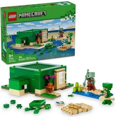 LEGO MINECRAFT 21254 6szt Domek na plaży żółwi