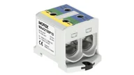 Kostki, złączki, wtyczki - Geberit morek OTL-PEN150 żółto-zielony,niebieski 2xAl/Cu 25-150mm 1000V Zacisk uniwersalny do instalacji TN-C-S MAA2150P10 - miniaturka - grafika 1