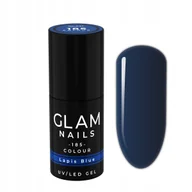 Lakiery hybrydowe - Lakier hybrydowy Glam Nails 185 Lapis Blue 6ml - miniaturka - grafika 1
