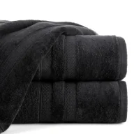 Ręczniki - Ręcznik kąpielowy 70x140 czarny 100% bawełna 500g welwet pasy PORTO 470057 - miniaturka - grafika 1