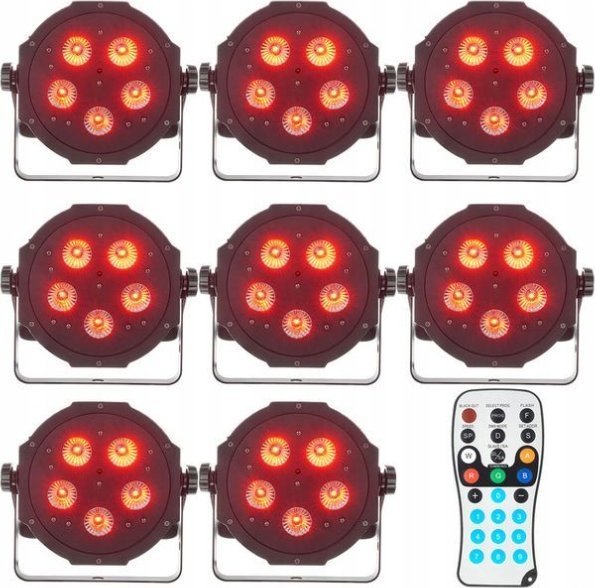 ZESTAW ADJ Mega TriPar Profile Max Płaski Reflektor PAR+ Pilot LED RC2 nowy