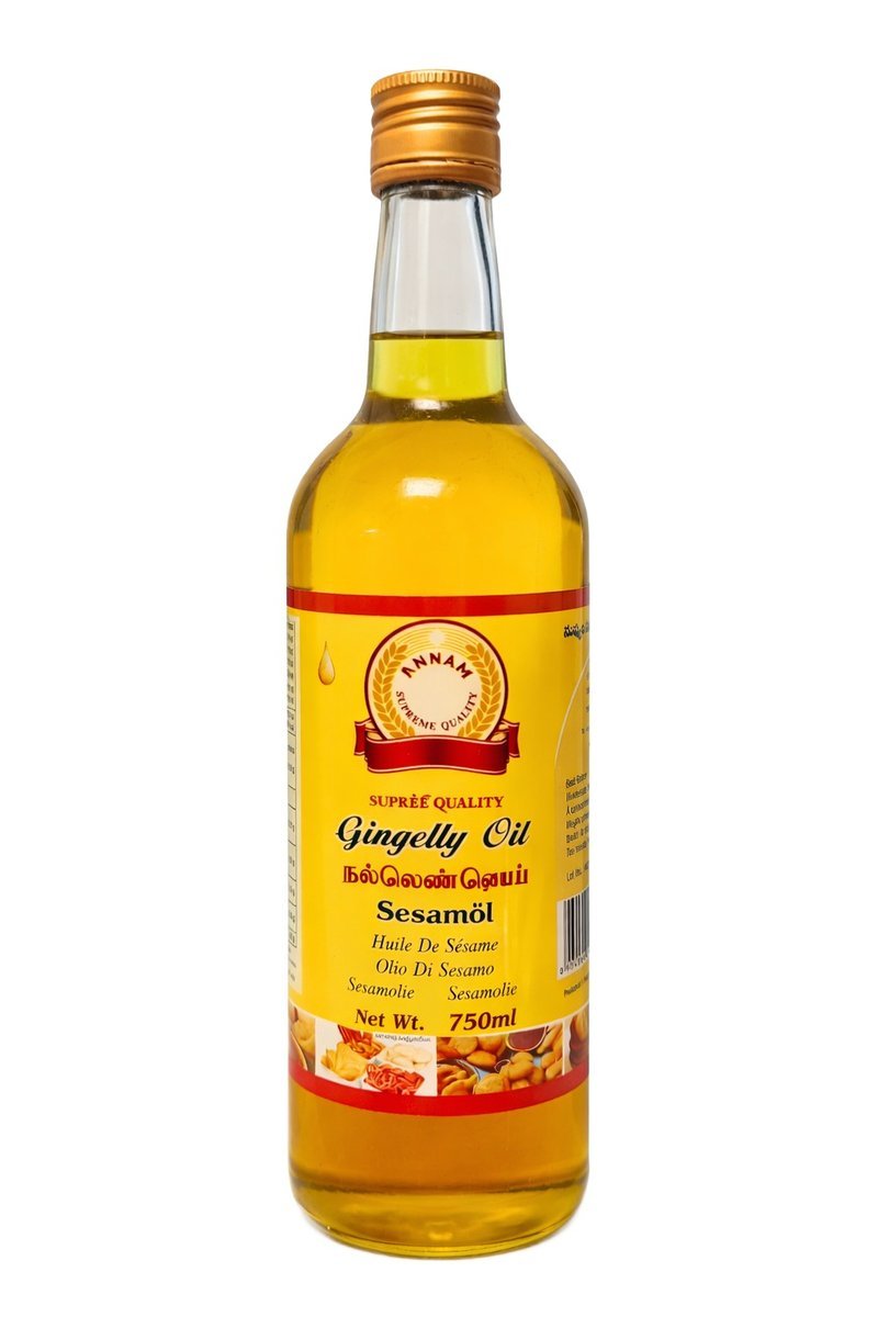 Olej sezamowy Annam Gingelly Oil 750ml - tłoczony na zimno nierafinowany