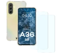 Etui i futerały do telefonów - Bizon Elastyczne etui + 2x szkło hartowane Case Clear Pack do Galaxy A36 5G - miniaturka - grafika 1