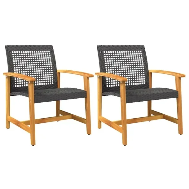 2x Krzesło Ogrodowe Fotel Rattan Na Taras Balkon Ogród