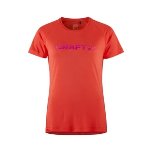 Damska Koszulka z krótkim rękawem CRAFT CORE ESSENCE LOGO TEE W 1911785-484000 – Pomarańczowy - Koszulki i topy damskie - miniaturka - grafika 1