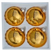 Bombki - Bombka szklana 8 cm 4 szt. GŁADKA - miniaturka - grafika 1